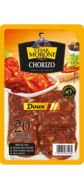 Chorizo en tranches doux César Moroni