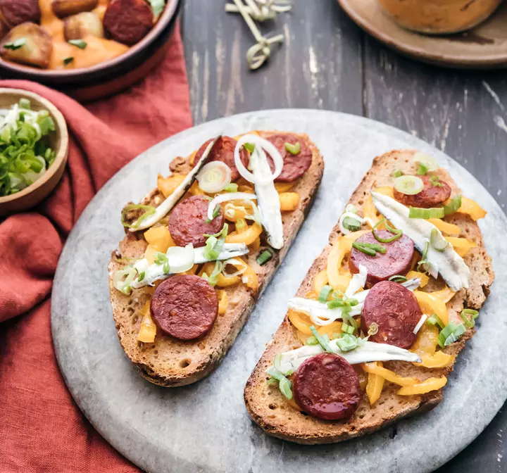 Recette de tartines au chorizo César Moroni