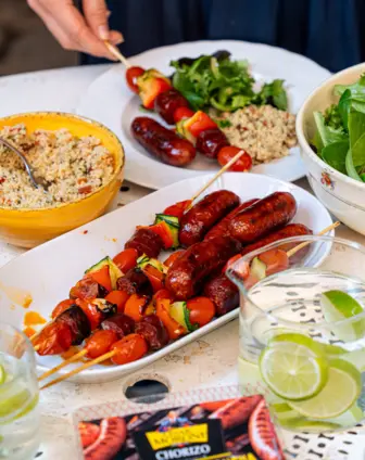 Brochettes au chorizo